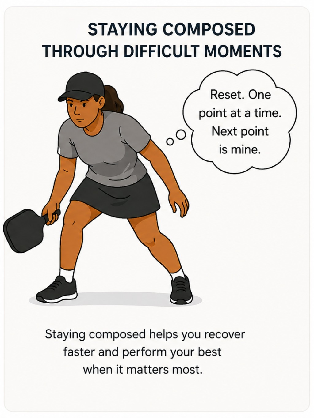 Staying Composed Through Difficult Moments pickleball strategy diagram