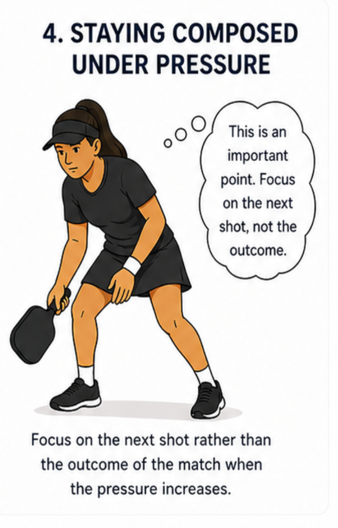 Staying Composed Under Pressure pickleball strategy diagram